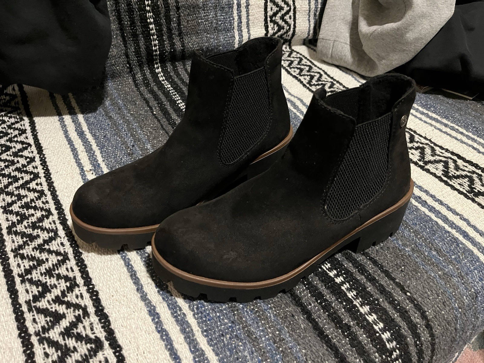Rieker Amalia Chelsea Ankle Suede Boot Black Brand New Size 39