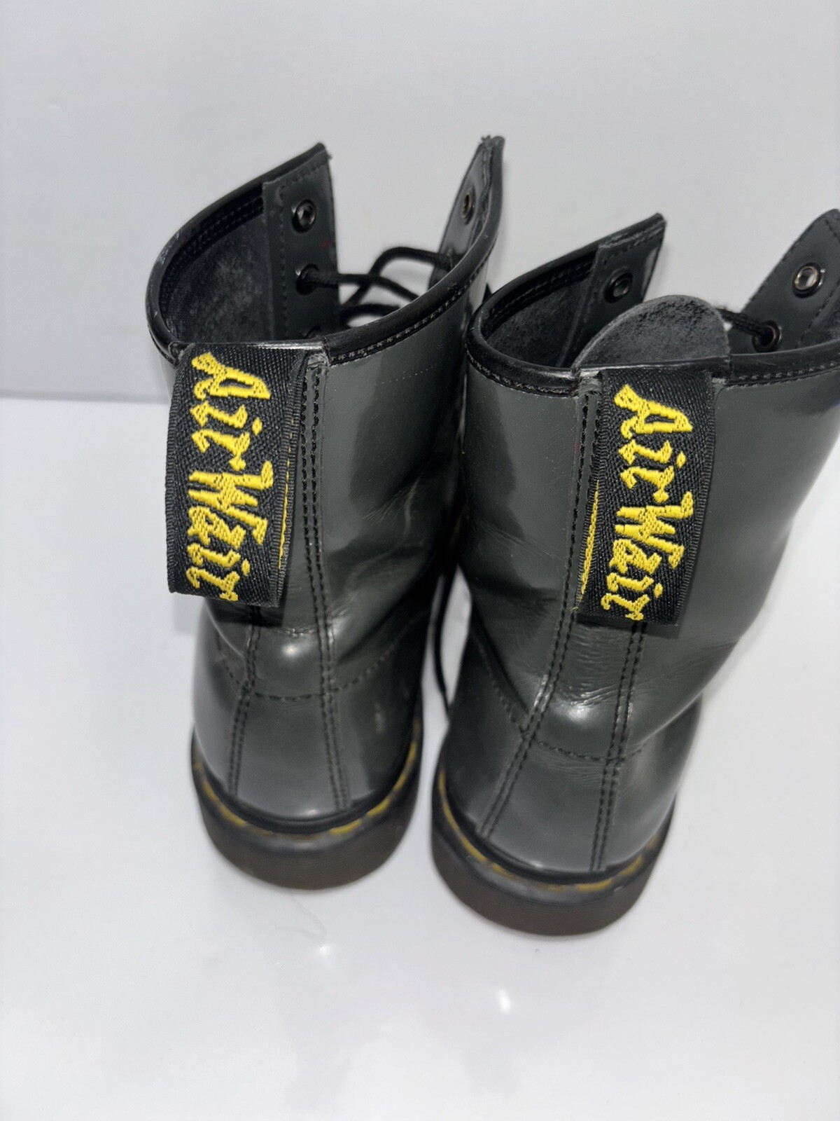 Grey Doc Martens Combat Boots Unknown Size