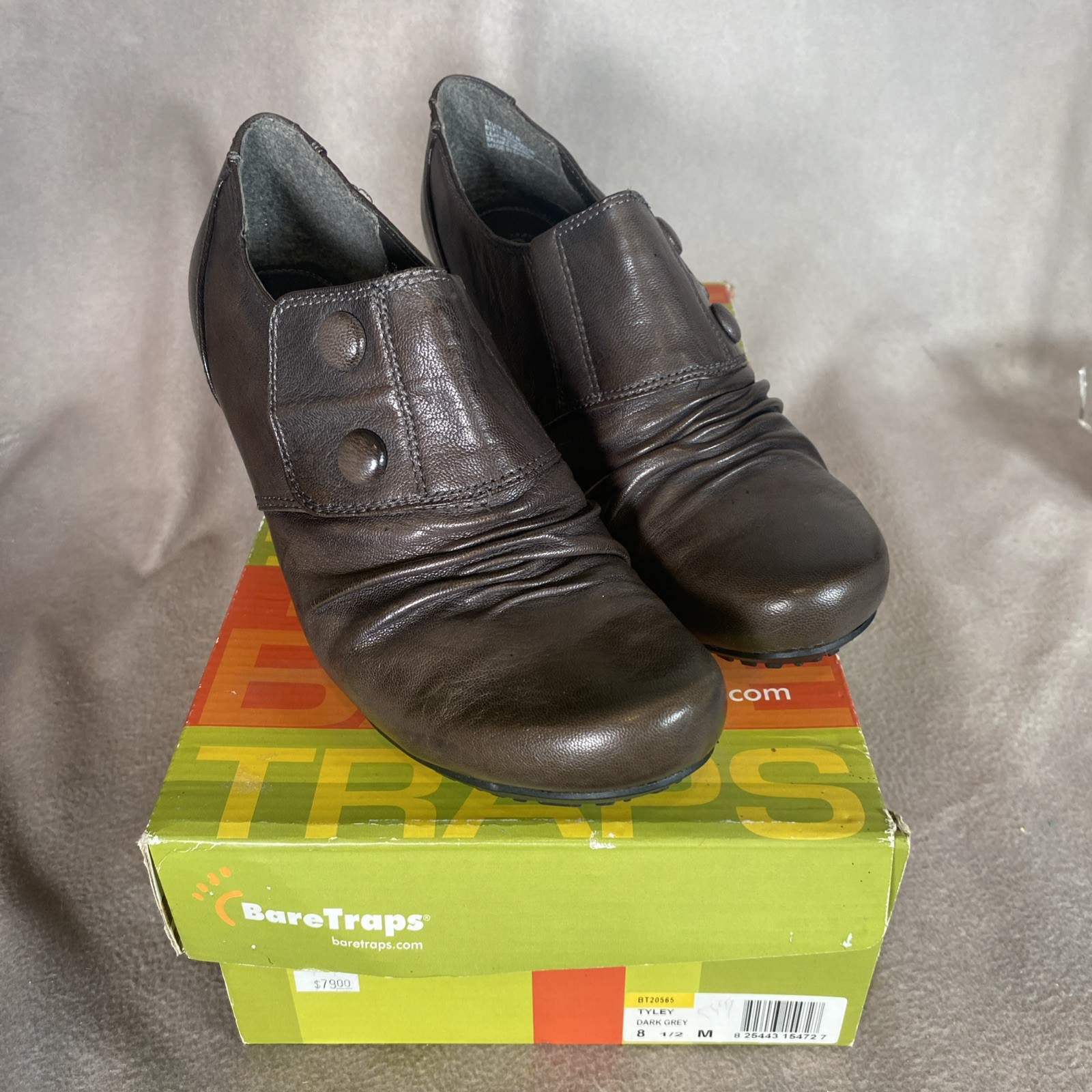 BareTraps Tyler Dark Gray Women’s Ankle Boot/Shoe Size 8.5M