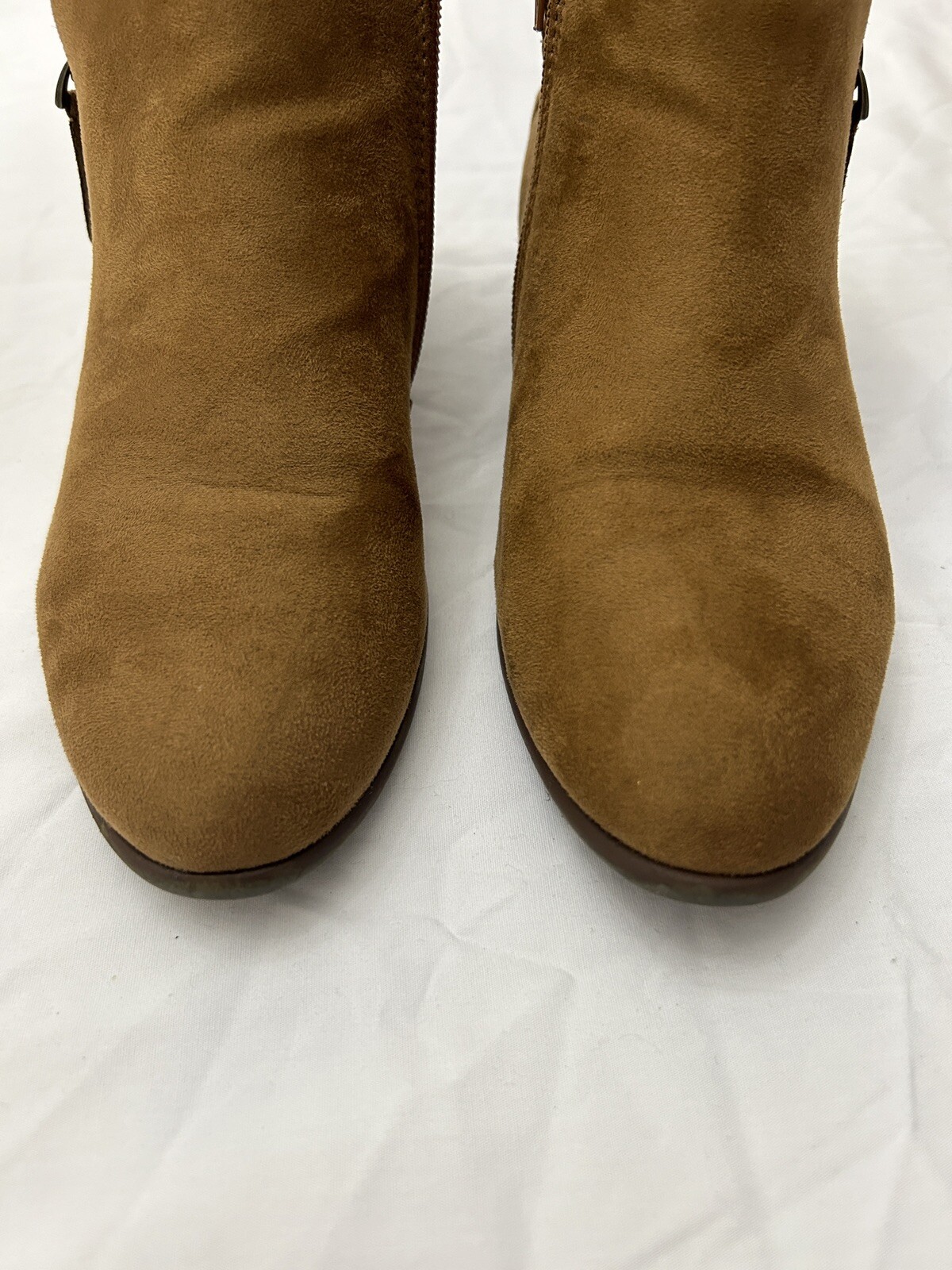 ‘Refresh’ Brand Womens Ankle Boots – Size 9 Brown Faux Suede Zip Closure