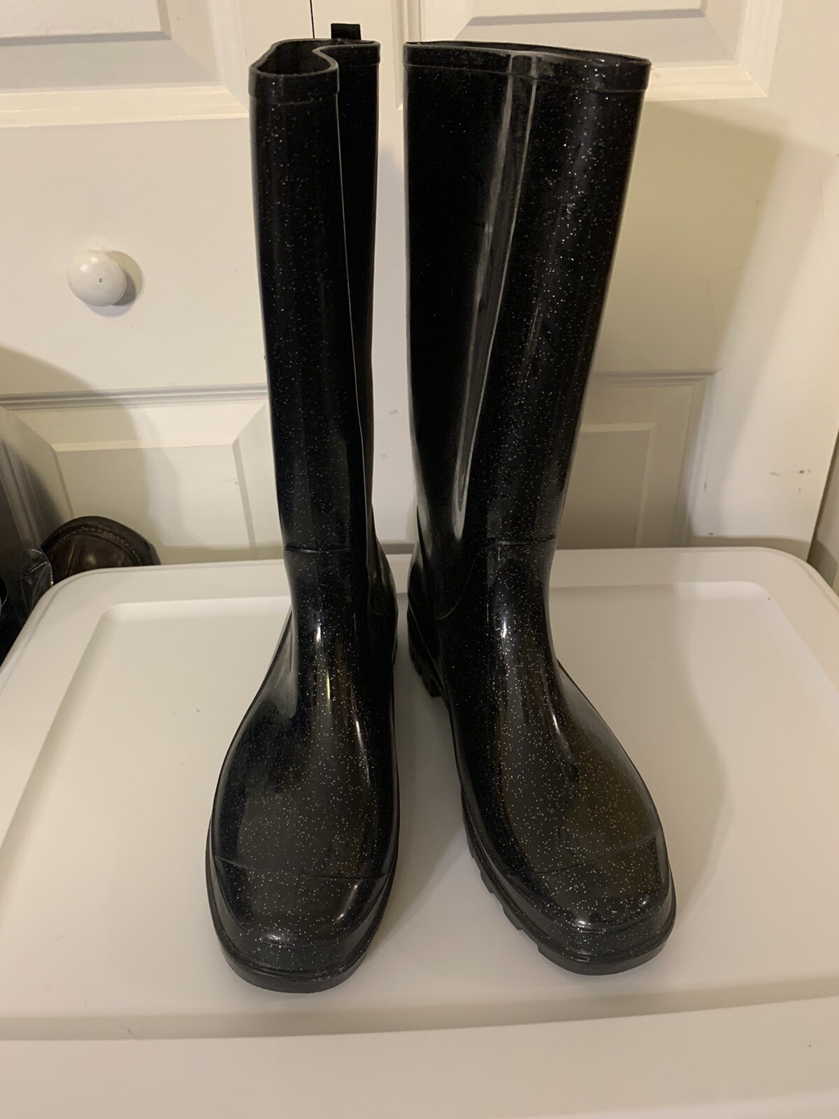 Capelli New York Women Sz 10 Boots Black Rubber Shoes