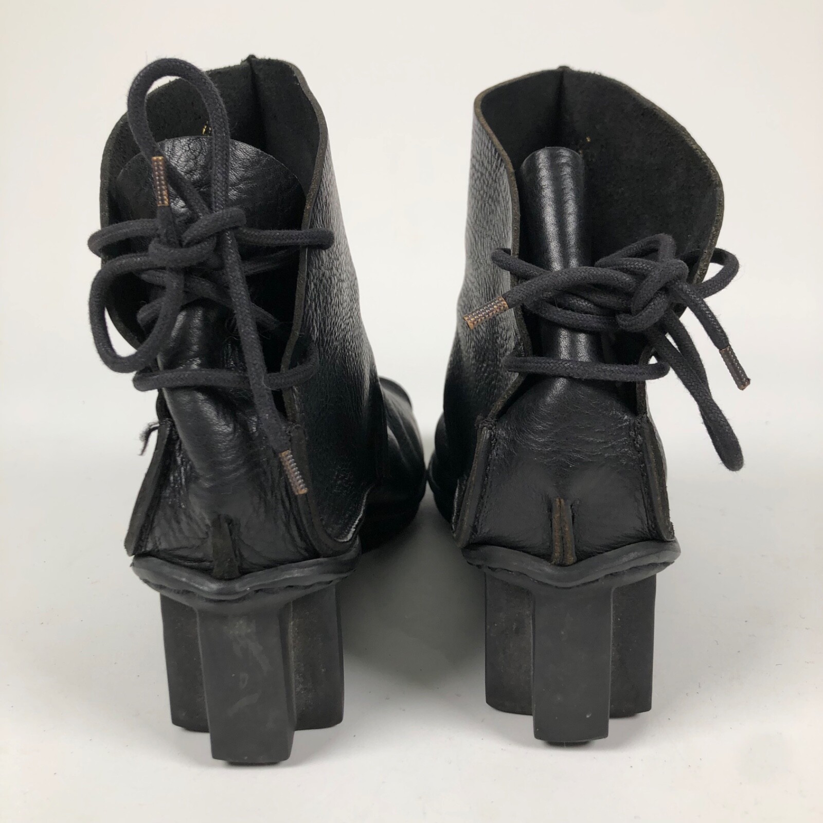 Trippen Germany Calexico 9.5 – 10 US / 40 Black Leather T Wedge Heel Ankle Boots