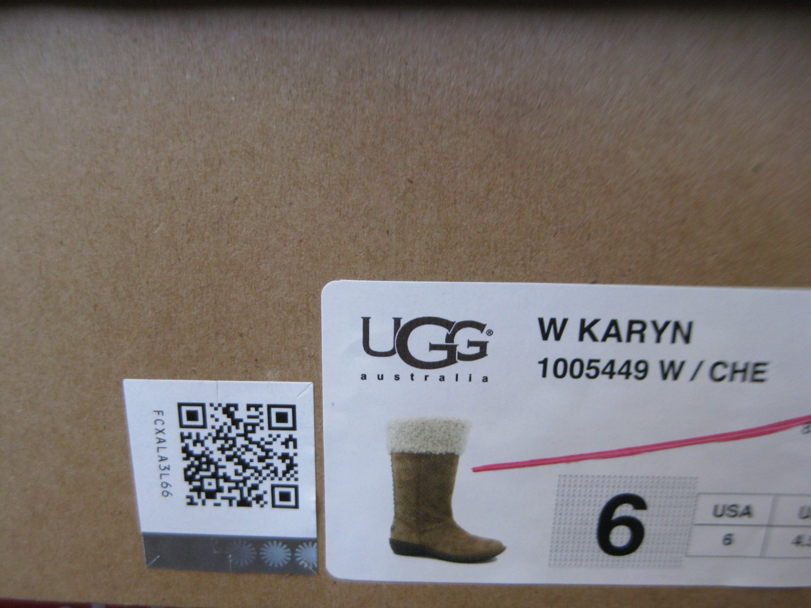 UGG KARYN WOMEN TALL BOOTS CHESTNUT US 6 /UK 4.5 /EU 37 /JP 23