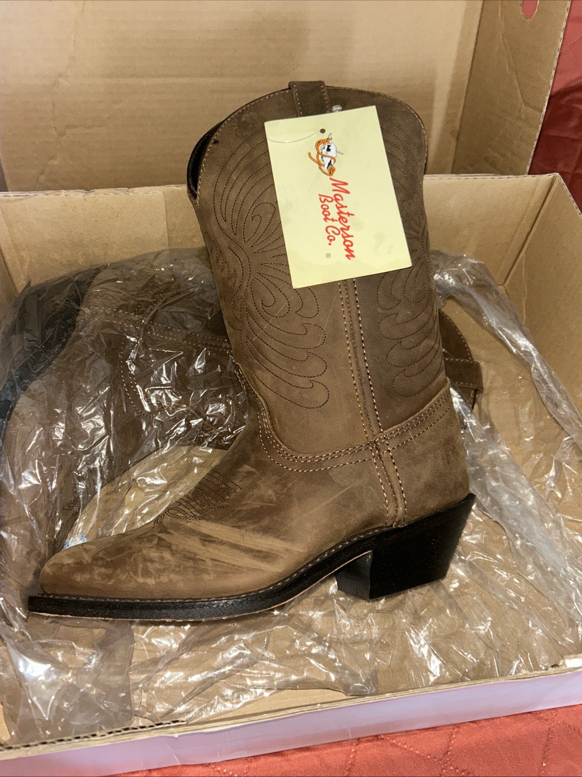 Masterson Boot Co. Brown RB7440 Leather Western Cowboy Boots Women’s Sz 5.5