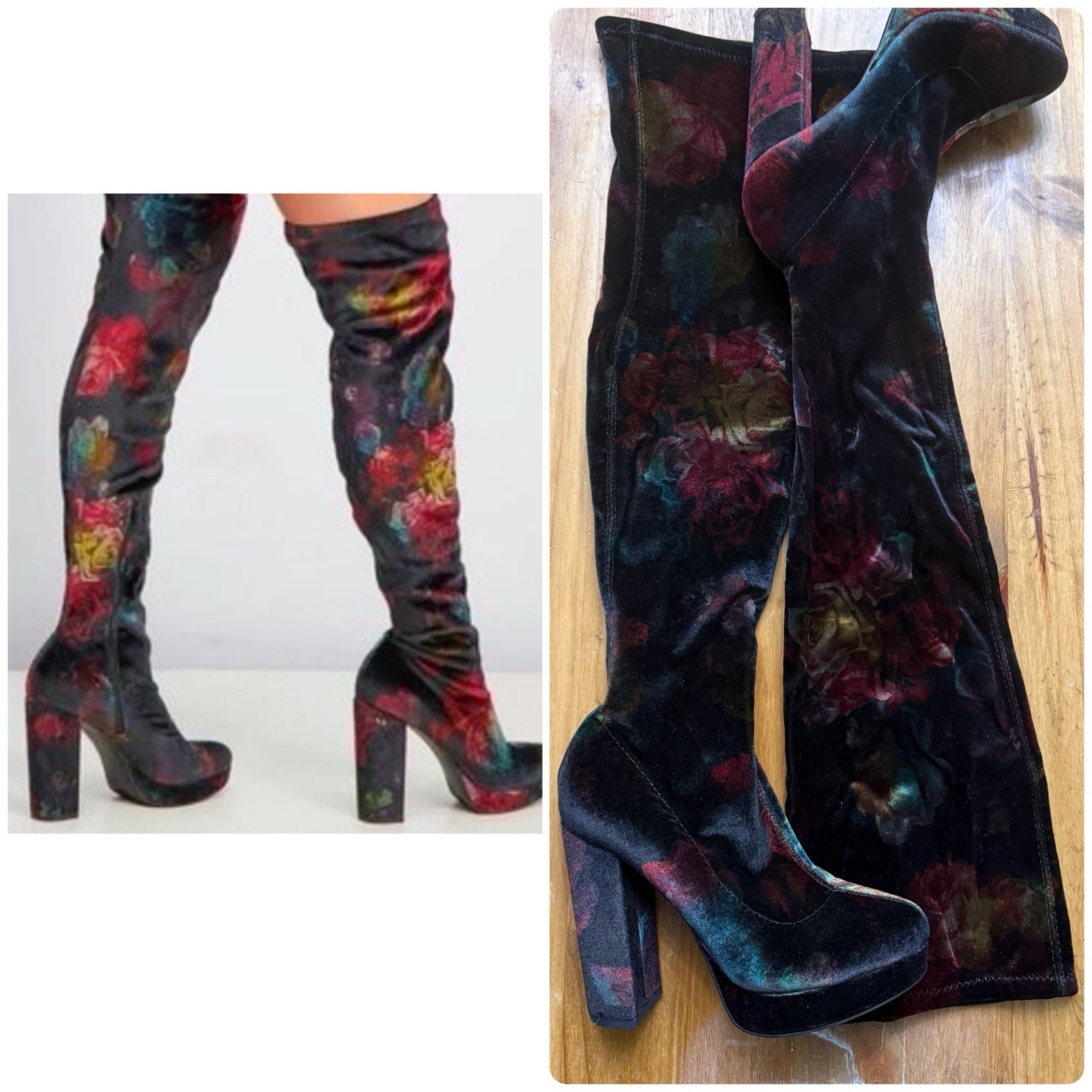 Steve Madden Girl Knee High Boots Platform 6