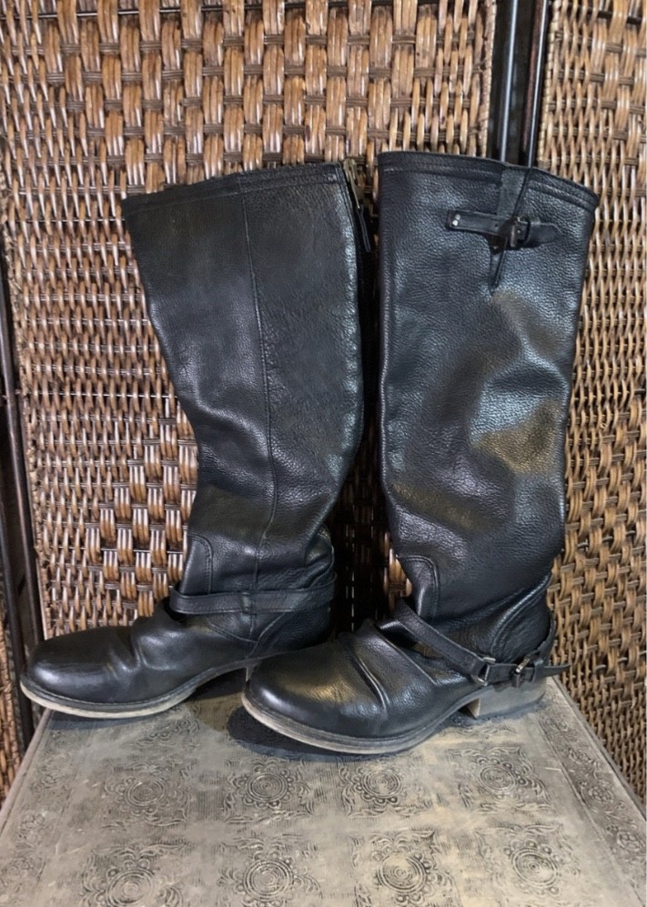 Steve Madden Black Harness Boots size 9M