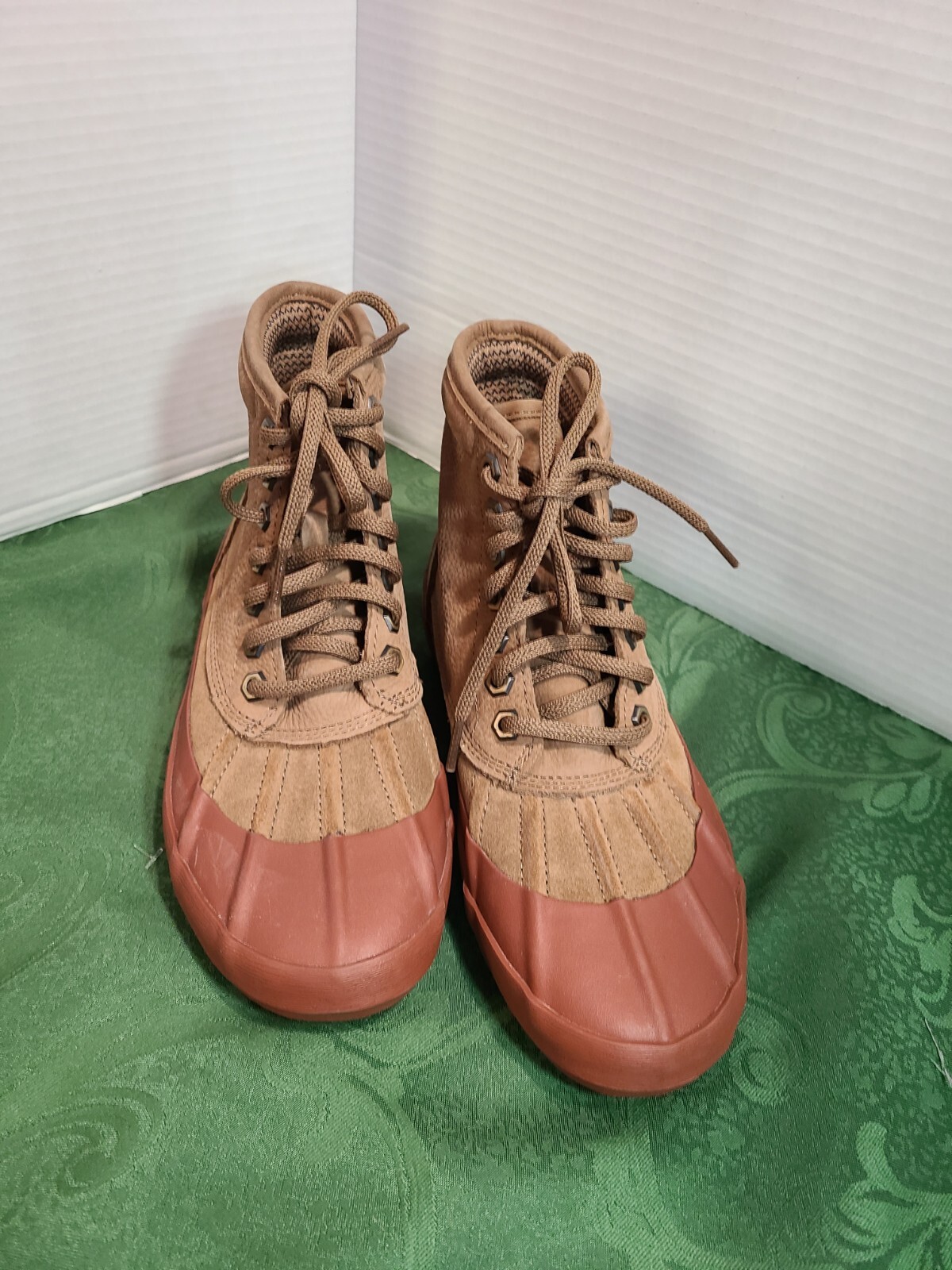 L.L.Bean Women’s Sz6 Suede/Rubber Hiking/Fishing Tan Boots Waterproof