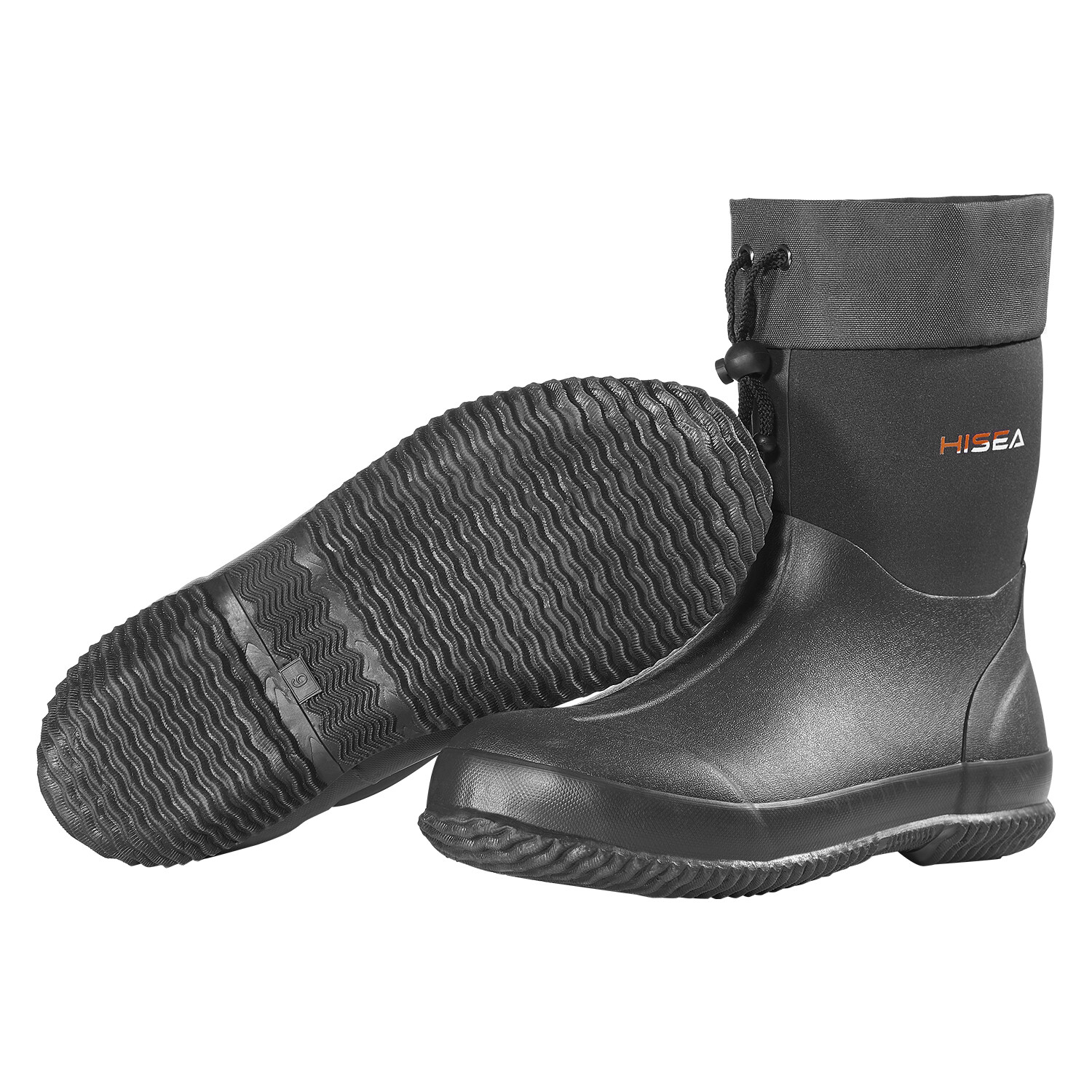 HISEA Unisex Adjustable Rain Boots Waterproof Garden Mud Farm Work Rubber Boots