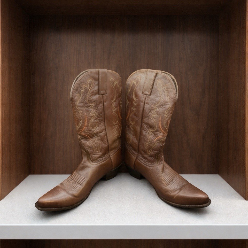 Dingo Women’s Cowboy Boots Brown Leather Western Riding Snip Toe Rustic Sz 6.5