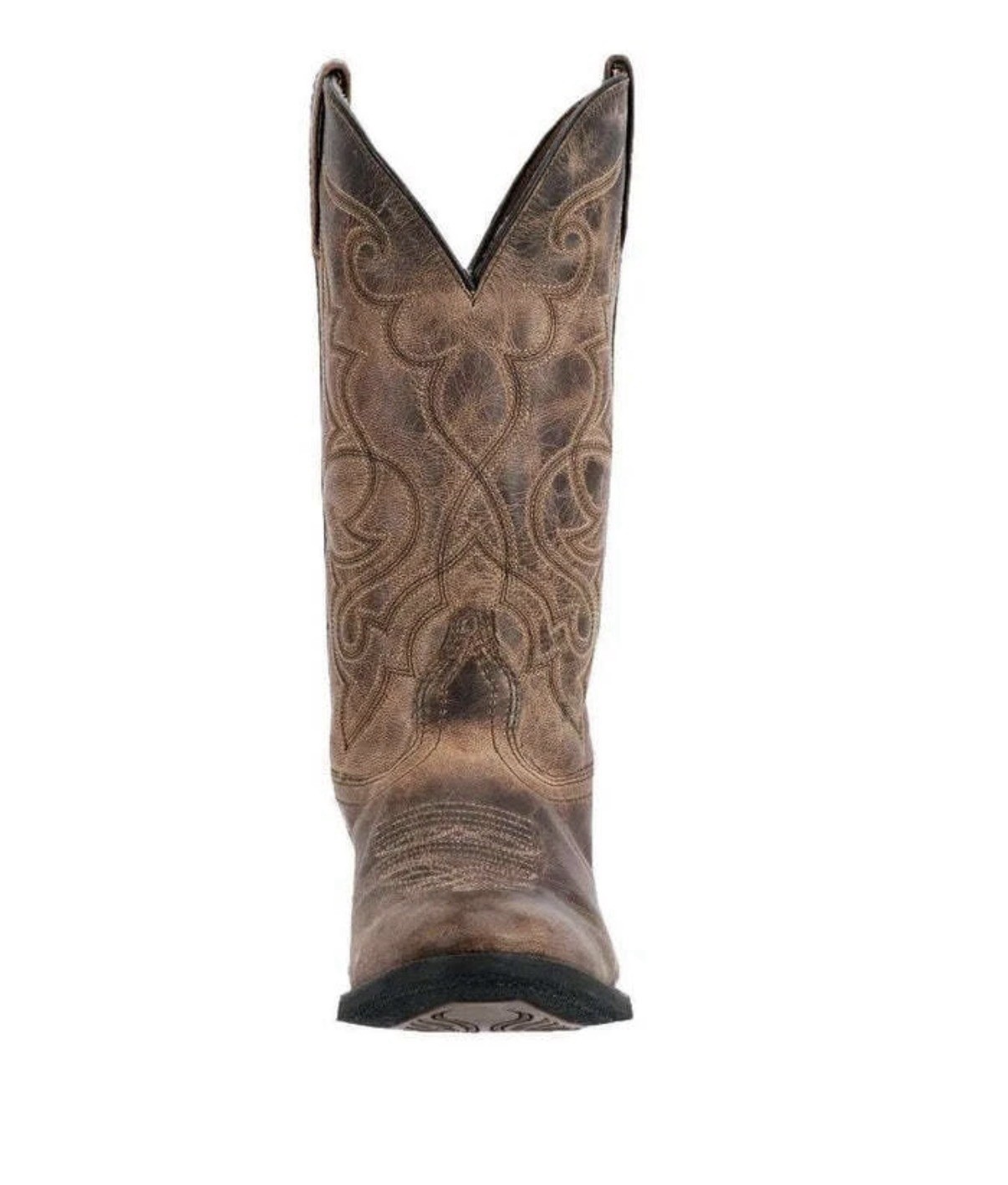 Laredo Maddie Tan Leather Round Toe Western Cowgirl Boots (USA Women Size) 8.5