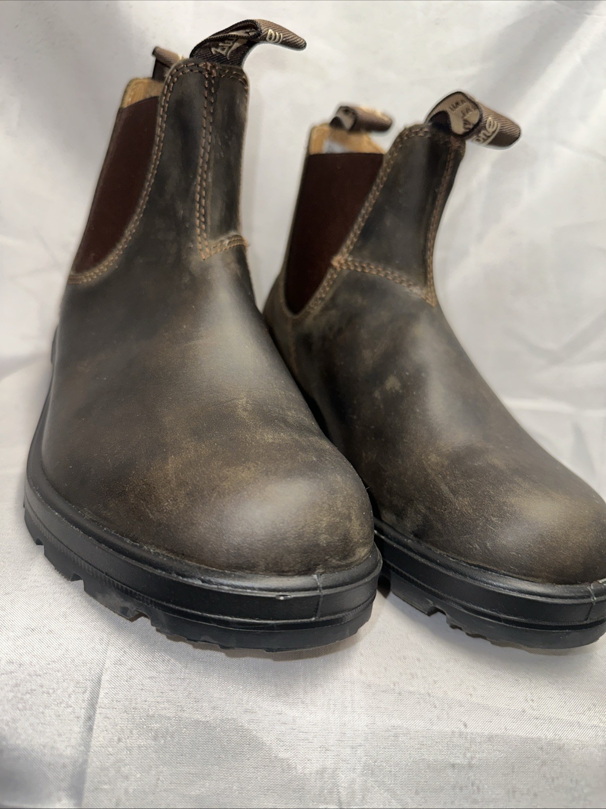 BLUNDSTONE RUSTIC BROWN CHELSEA BOOTS NEW UNISEX Size 5 1/2 No Box Leather