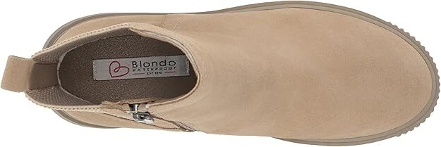 Blondo® Women’s 9.5 M Bandit Waterproof Suede Side-Zip Bootie in Light Taupe