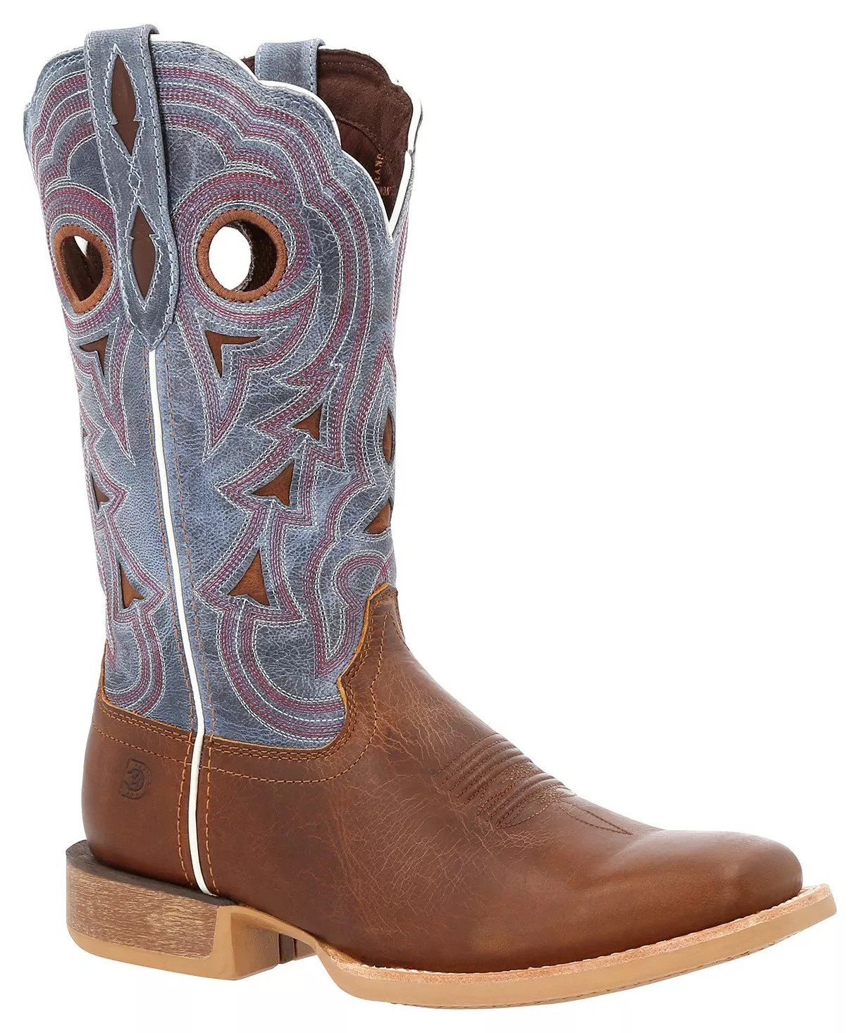 Durango® Lady Rebel Pro Women’s Golden Brown & Periwinkle Western Boot – DRD0422