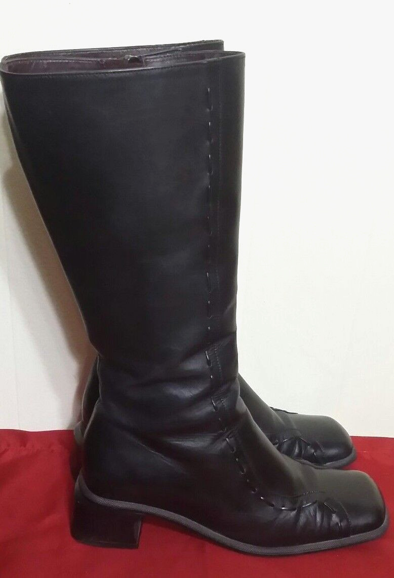Fashion European Piu Di Servas Black Leather Boots Germany 36 EUR/ USA 5,5-6