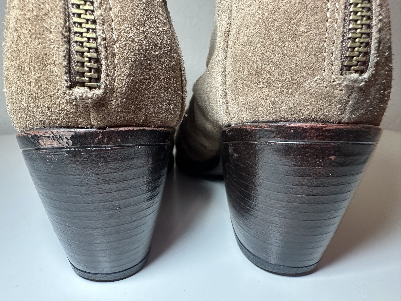 BOC Women Settle Light Brown Leather Suede Slouch Ruched Ankle Boots Booties 10