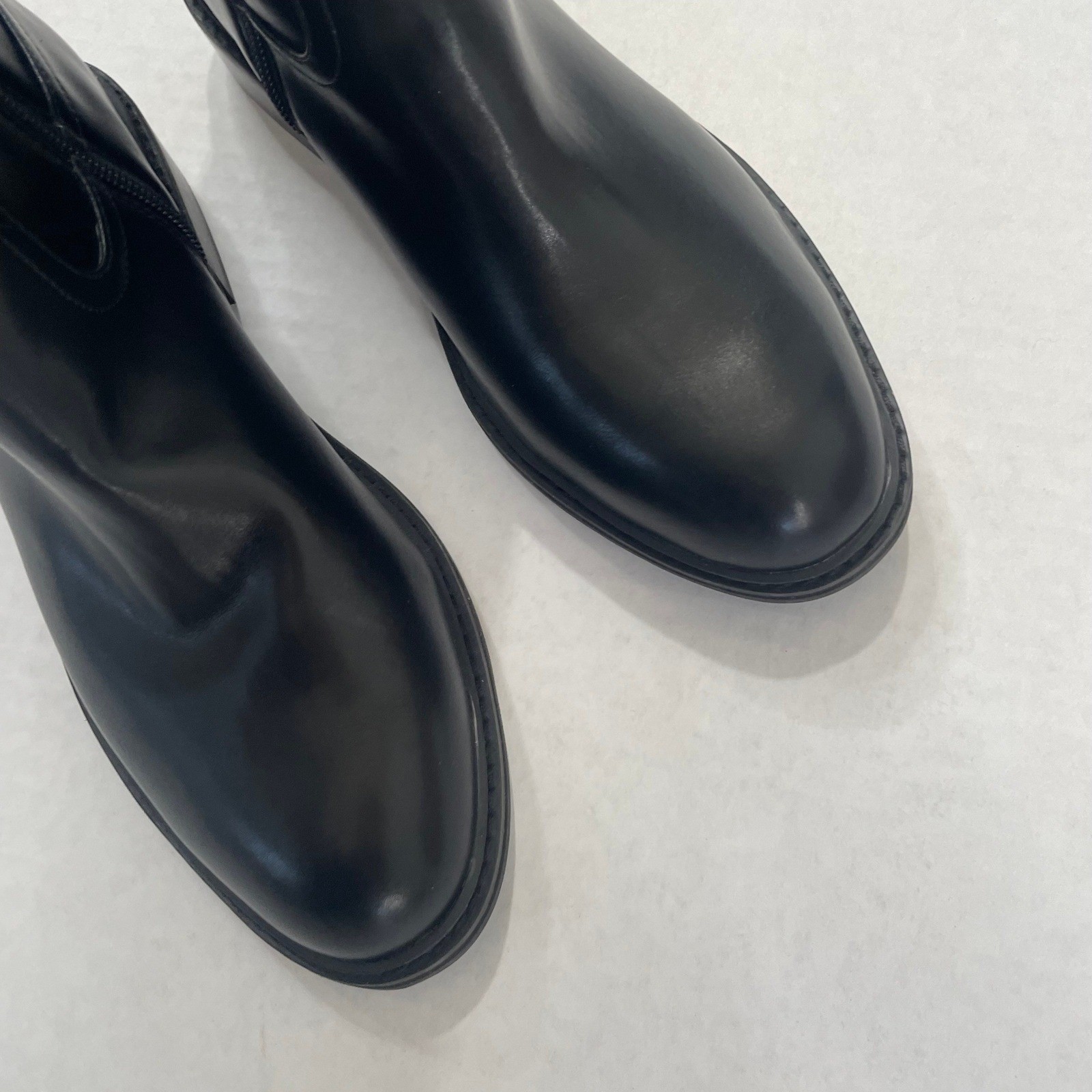 NEW J Crew Tall Riding Boots Black Women Sz 8 Side Zip Equestrian CL396 Preppy