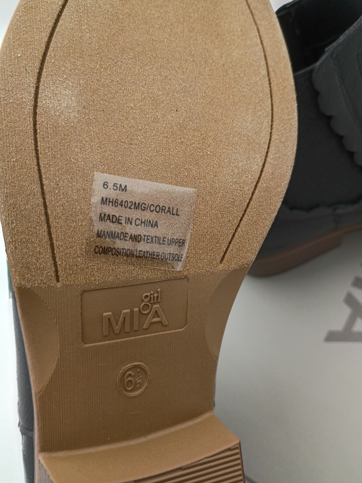 Women’s Girl Mia Corall Black Ankle Boots W Heel Size 6.5M | Brand NEW w Box
