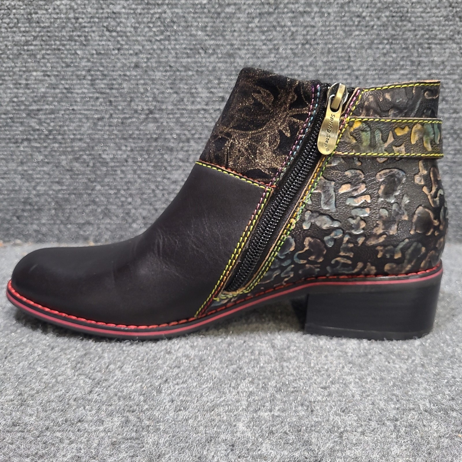 L’Artiste by Spring Step Belle Ankle Boots, Black/Tiatia, Size 37 / US 6.5 -7