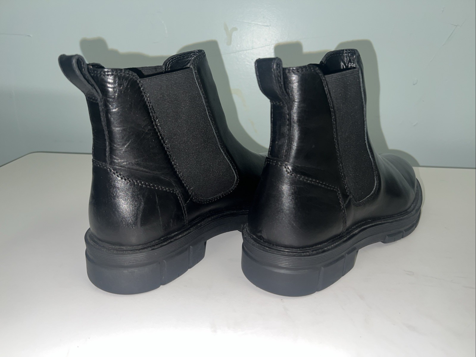 Steve Madden Chelsea Boot Black Adonis Upper Leather Slip On Size 10 22793