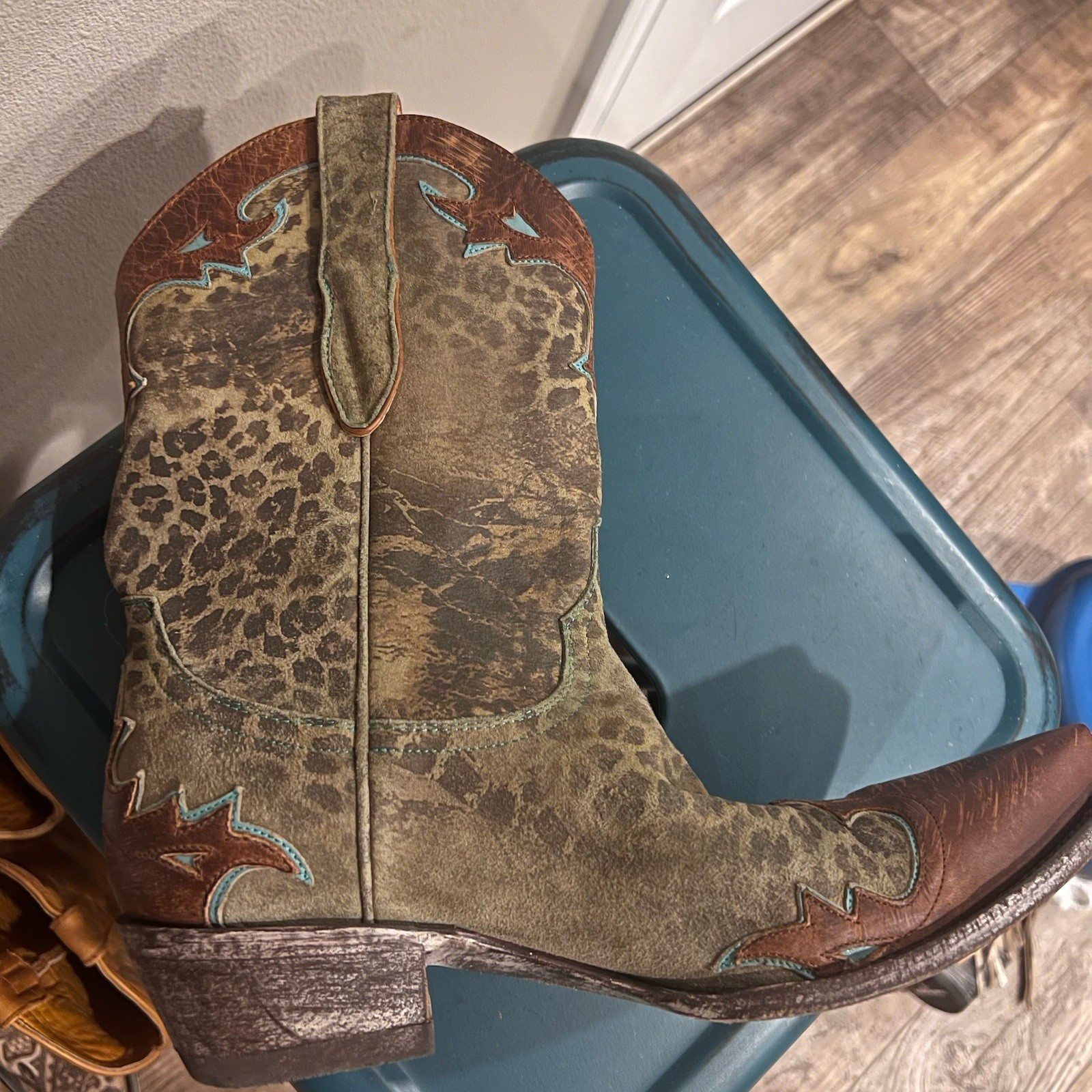 Old Gringo Villa Boot in Turquoise Leopardito Women’s Size US 8.5