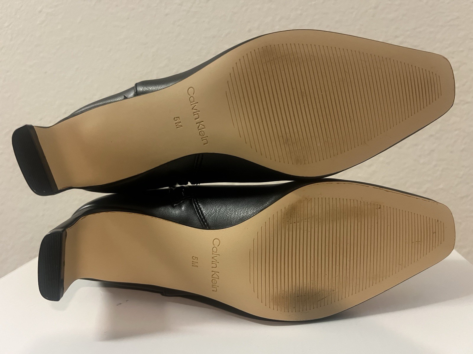 CALVIN KLEIN Caselle Square Toe Dress Booties Women’s Size 5.0 M Black