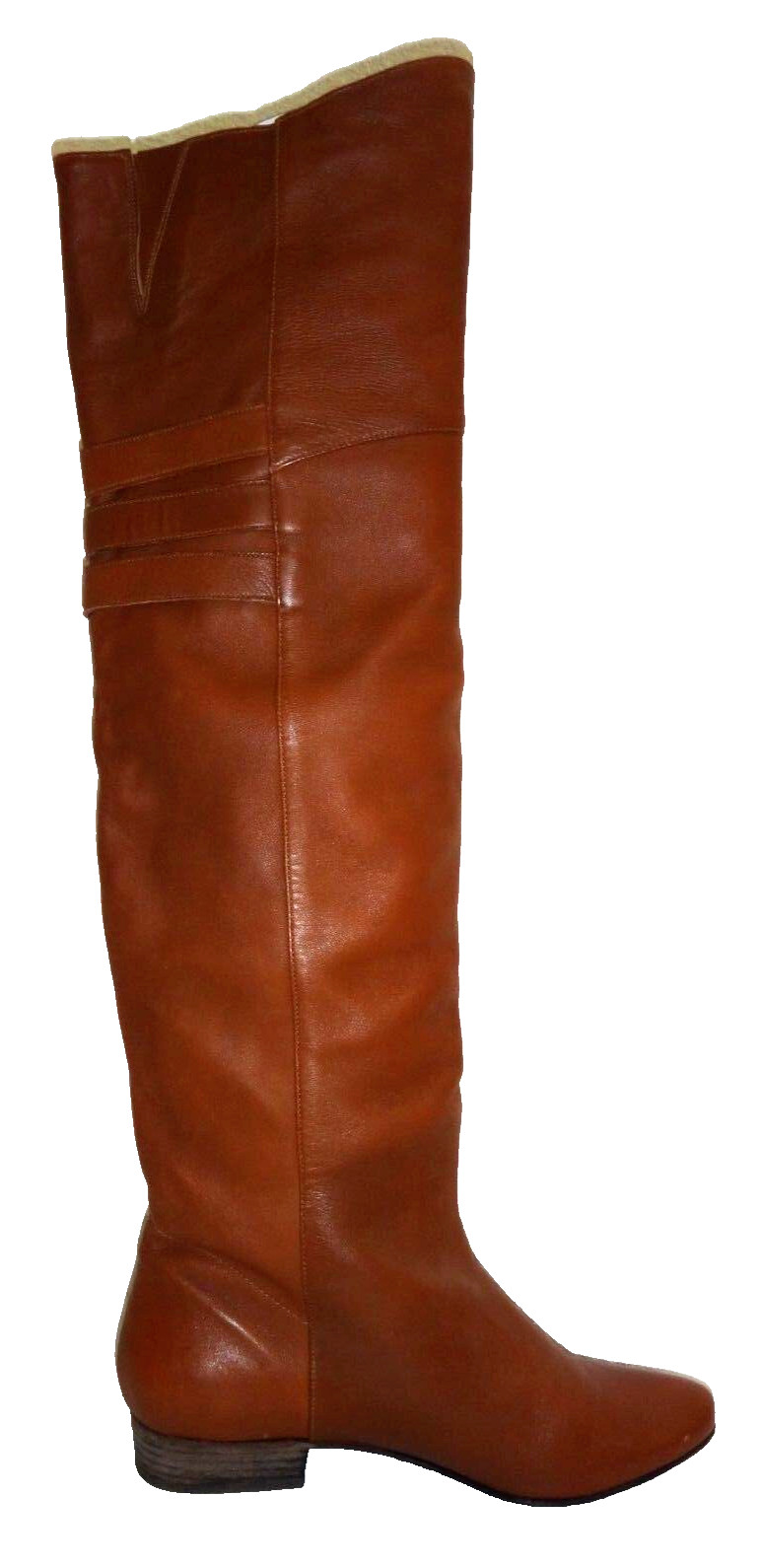 JOIE Vero Cuoio Knee High Flat Boots Brown Real Leather EU Size 40 / US Size 10