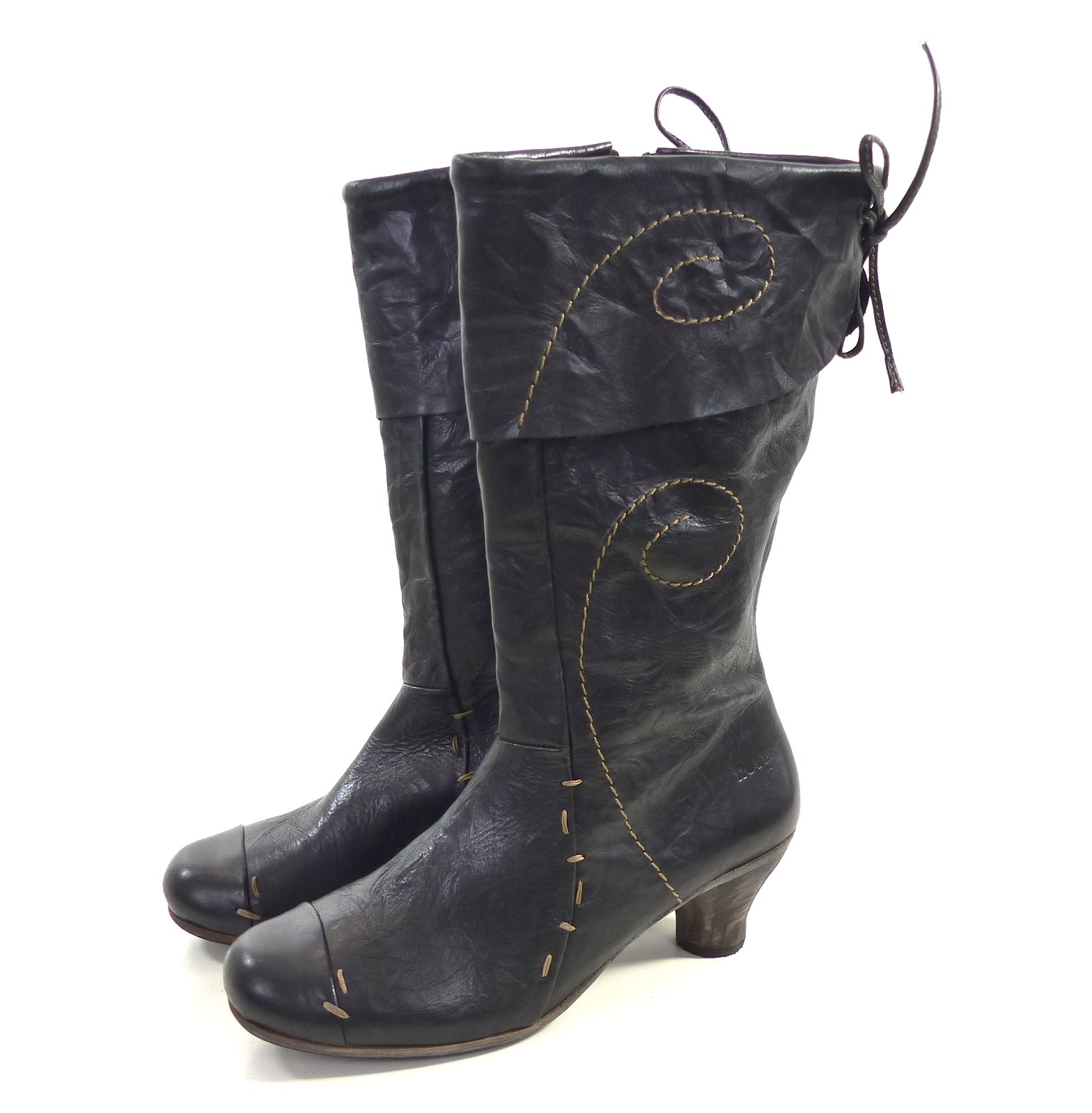 Rovers boots boots leather leather stitching black-brown size 38