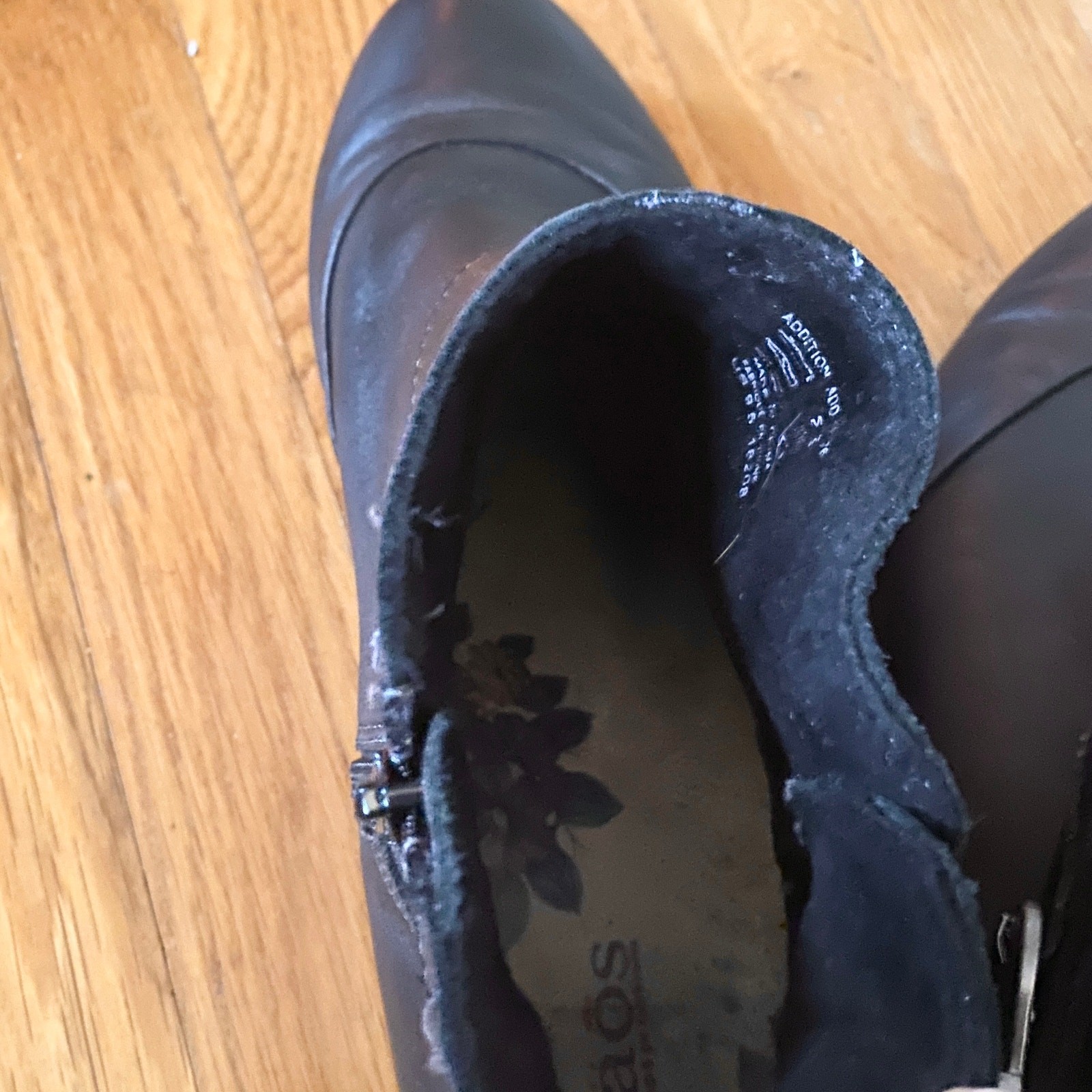 Taos Addition Black Leather Ankle Boot 9.5