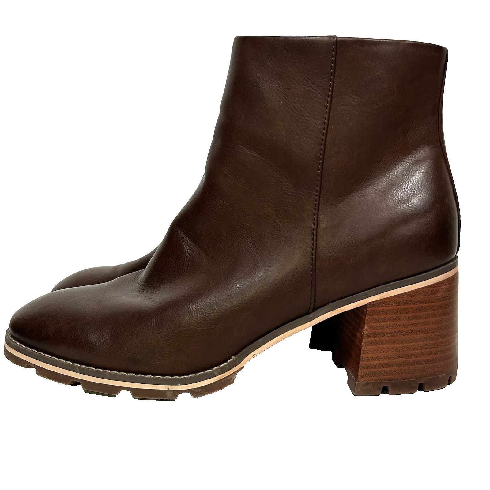 Kork’s Boots Booties Size 11 Brown Block Heel New Classic Traditional Preppy