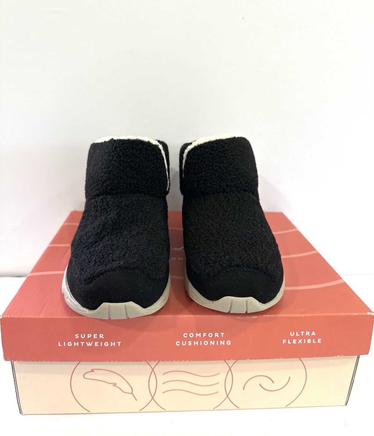 Easy Spirit SE Brindle2 Women’s Booties Black Size 9 Wide Comfort Fleece Lined