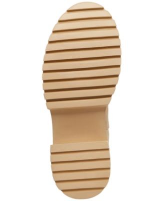 STEVE MADDEN Womens Beige Hesitant Round Toe Block Heel Leather Chelsea 9