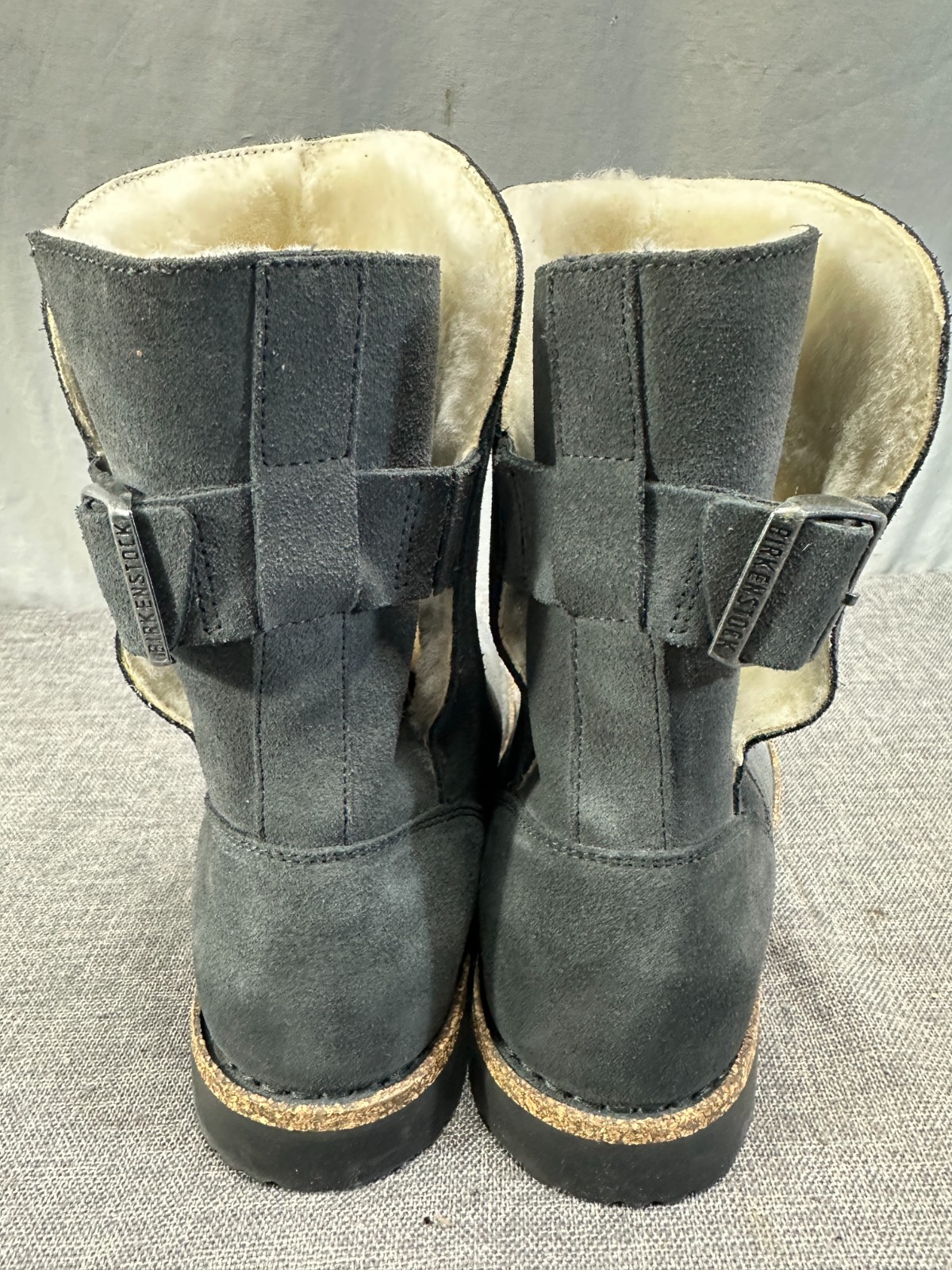 NEW Birkenstock Uppsala Shearling Graphite Suede Regular 41 EU 10-10.5 US