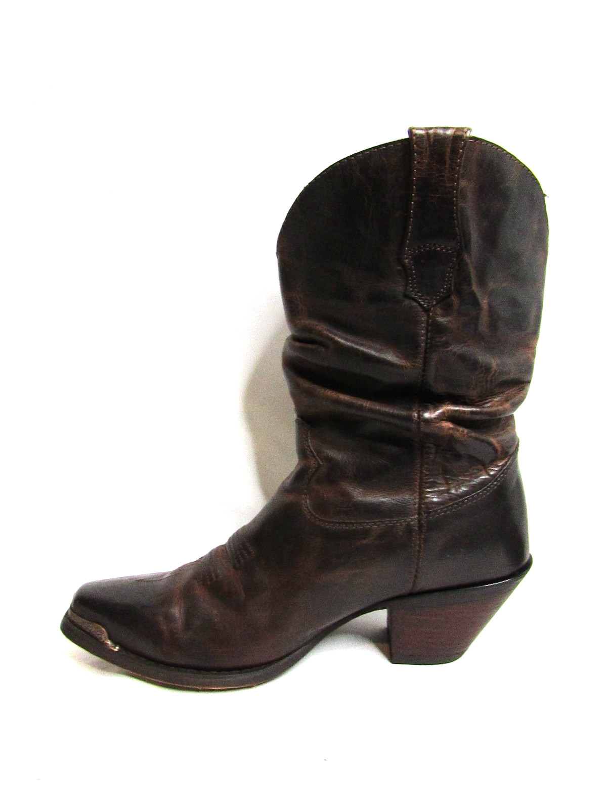 DURANGO Womens Size 9 M Brown Leather Slouch Cowboy Western Boots