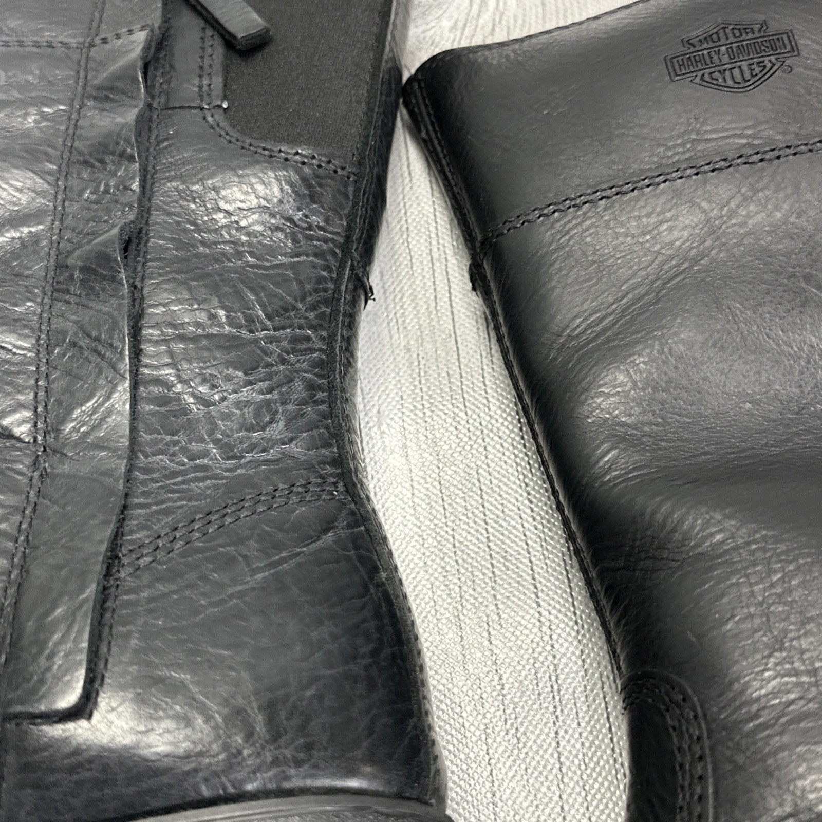 Harley Davidson Lynwood Pull On Womens 5.5 Black Leather Motorcycle Boots D87219