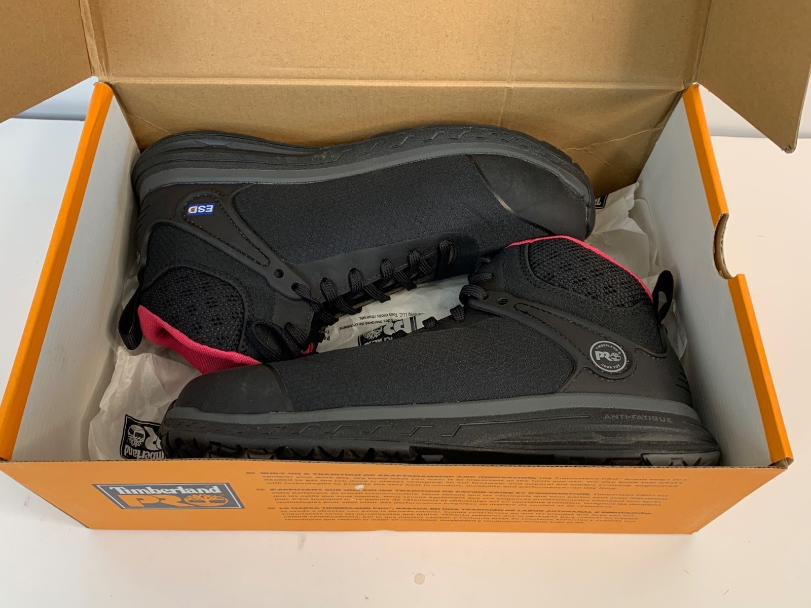 Timberland PRO Womens Drivetrain SD35 Black Composite Toe Work Boots 8.5 New