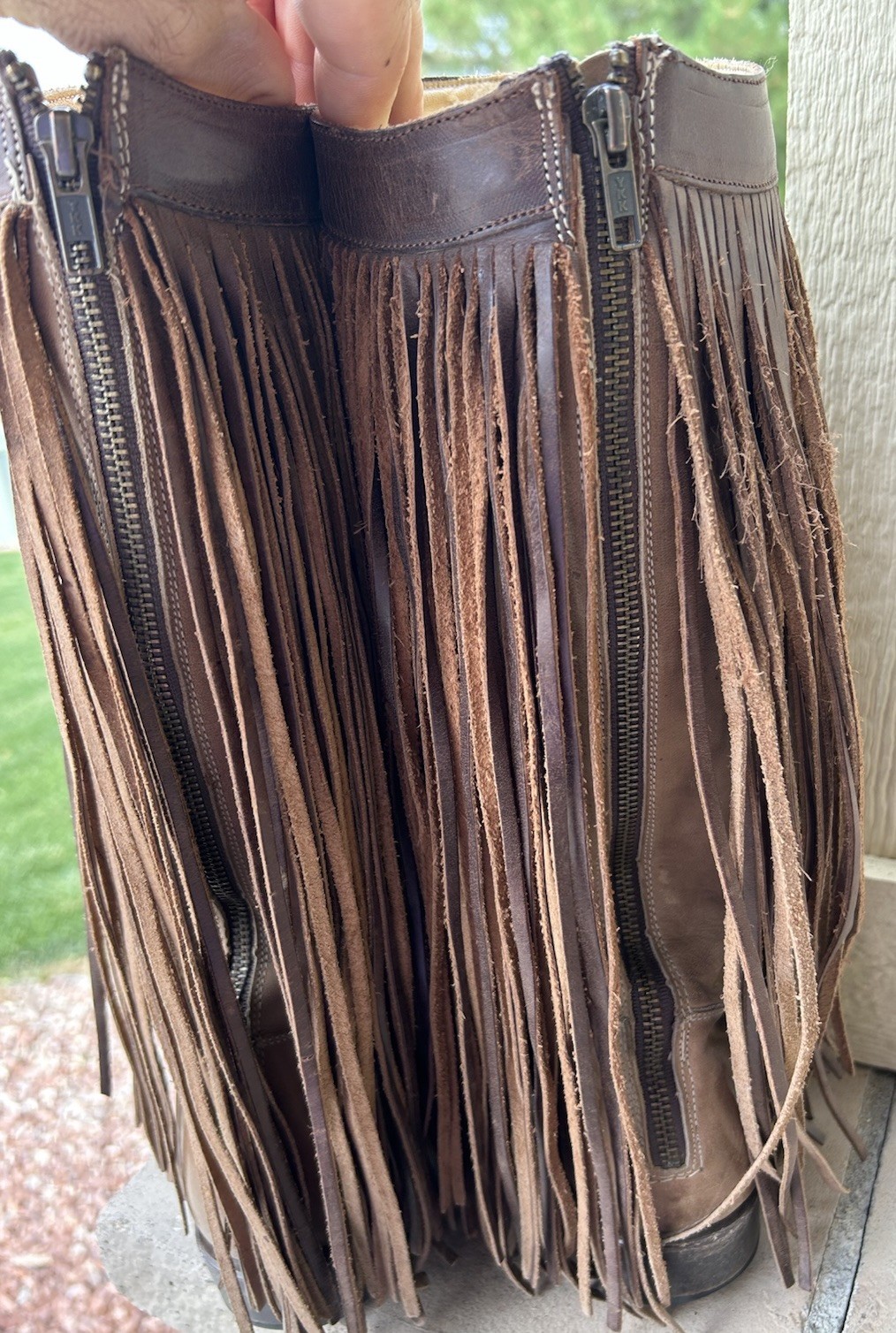 **RARE** Women’s STETSON Bohemian Handmade FRINGED LEATHER BOOTS sz 9