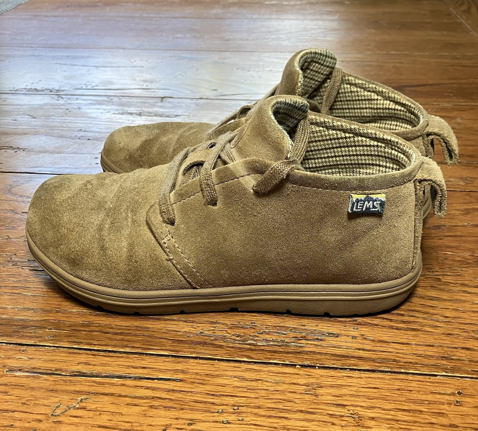 Lems Chukka Shoes Unisex Tan Suede Minimalist Barefoot Sandstone M5.5 W7