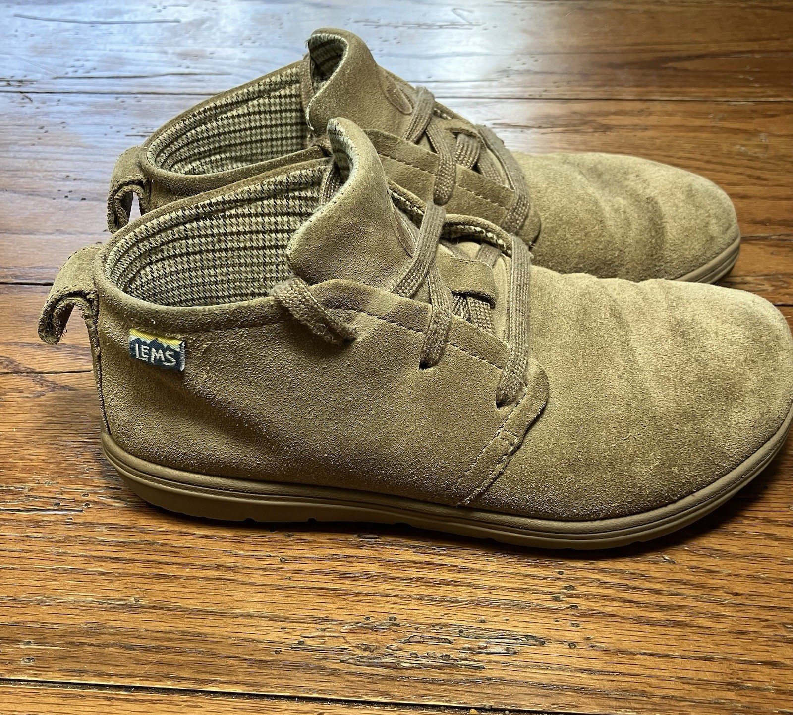 Lems Chukka Shoes Unisex Tan Suede Minimalist Barefoot Sandstone M5.5 W7