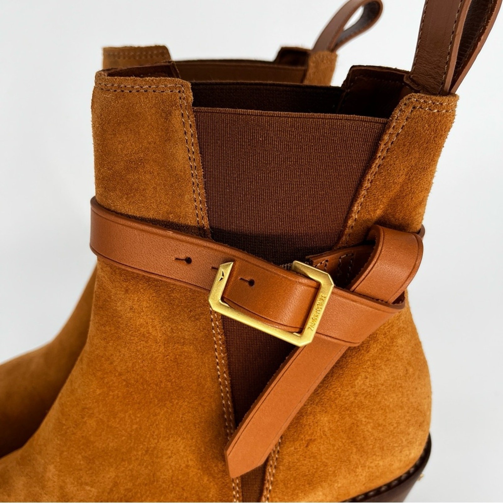Zadig & Voltaire Tyler Cecilia Buckled Block Heel Boots heritage NWOB – 40(US 9)