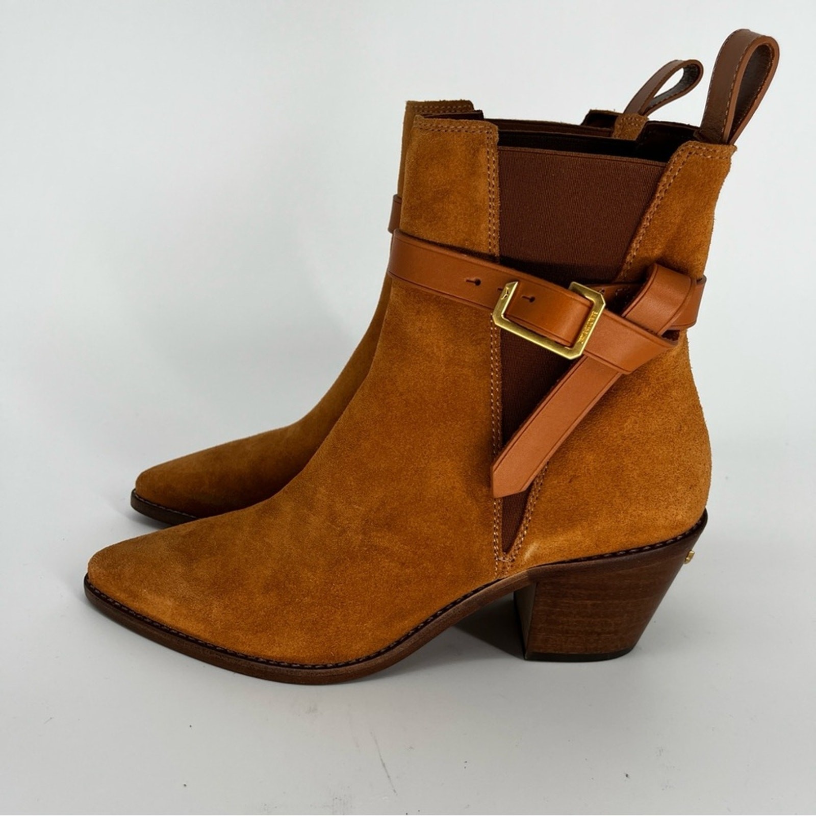 Zadig & Voltaire Tyler Cecilia Buckled Block Heel Boots heritage NWOB – 40(US 9)