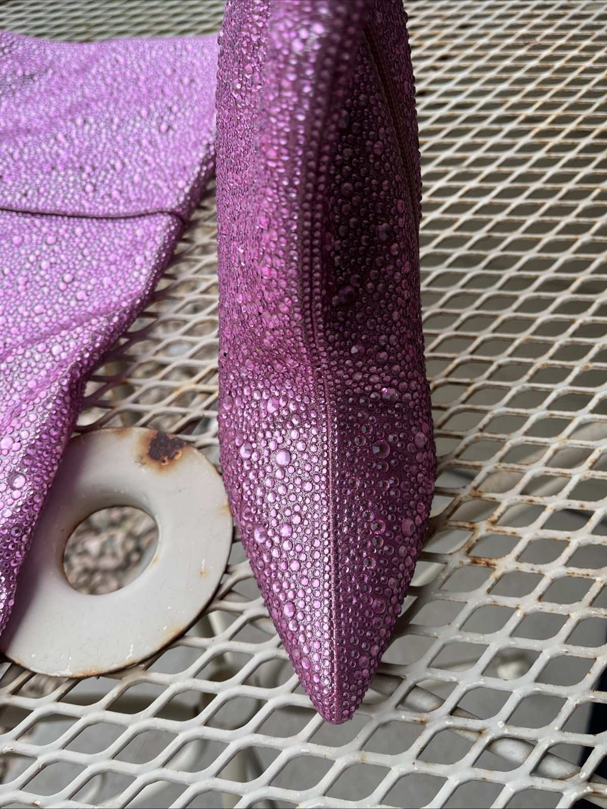 Steve Madden Vivianne Pink size 9.5 Thigh-High Stiletto Rhinestone Boots