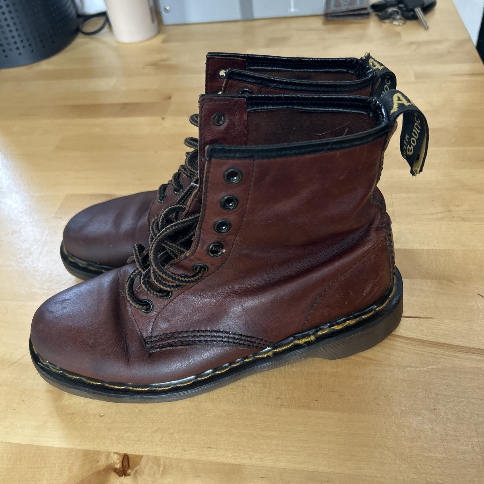 Dr. Martens Unisex Vintage 90s Made in England Boots Size 6 Mens/8 Womens Brown