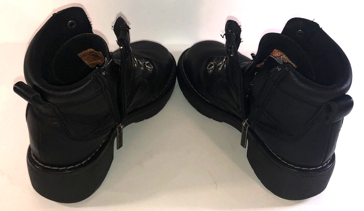 Harley Davidson Black Leather Ankle Biker Motorcycle Boots 84008 Womens Size 6.5
