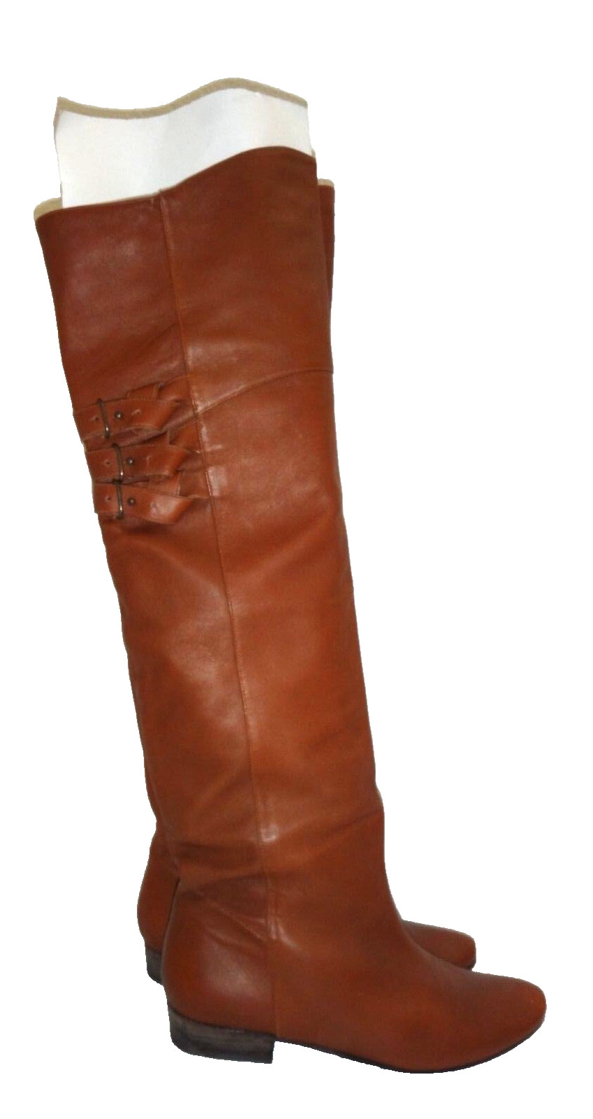 JOIE Vero Cuoio Knee High Flat Boots Brown Real Leather EU Size 40 / US Size 10