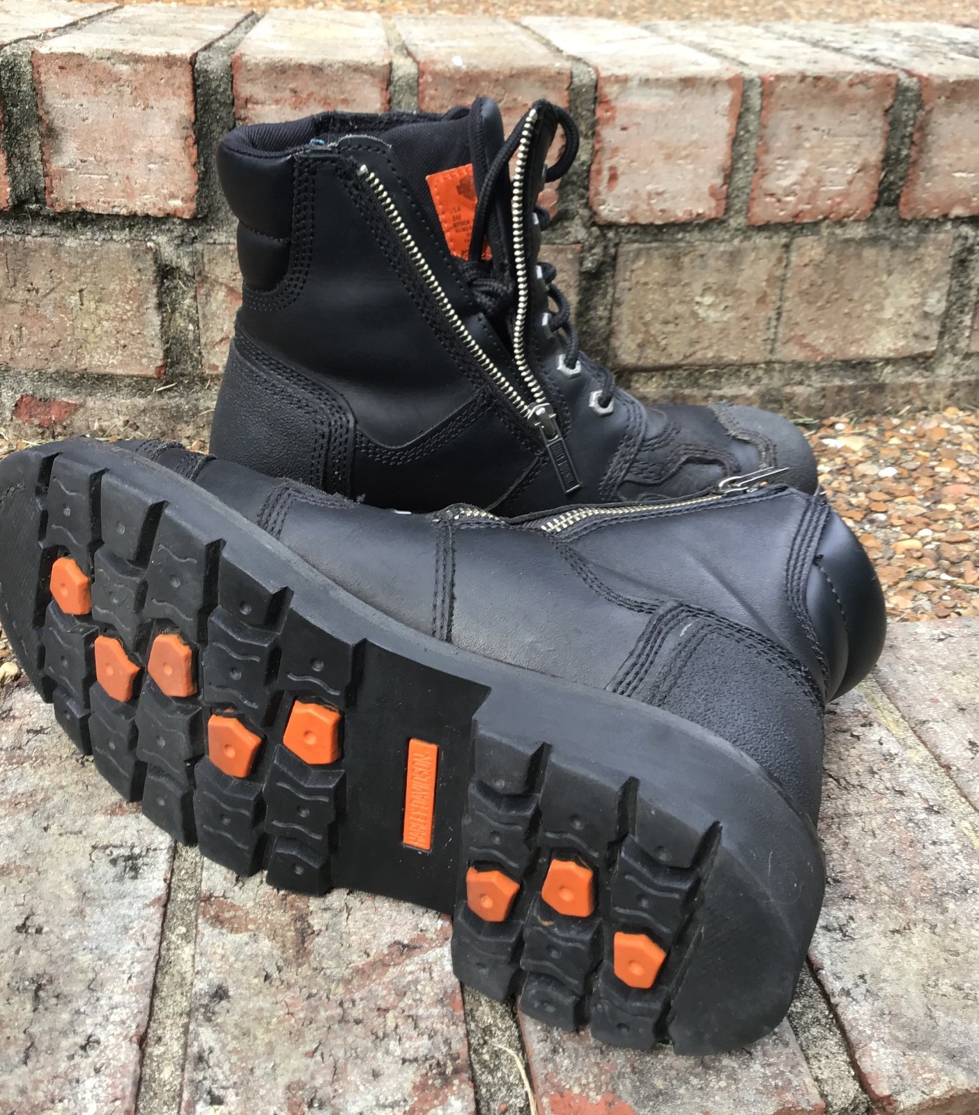 Harley Davidson Rider Zip On and Off! (lace up is optional) Boots Womens Size 8