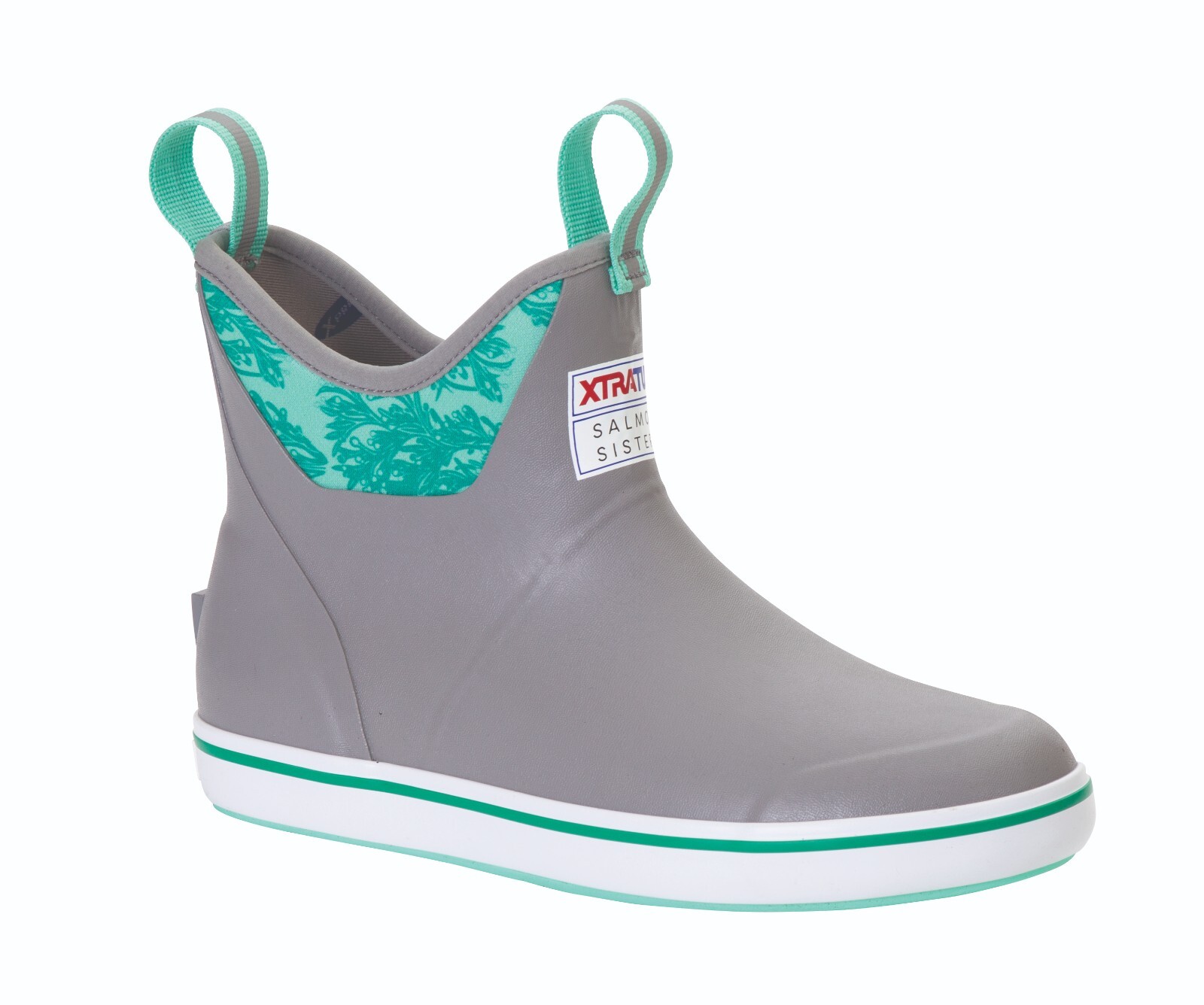 Xtratuf Women’s 6 Inch Salmon Sisters Ankle Deck Boot – Gray/Kelp
