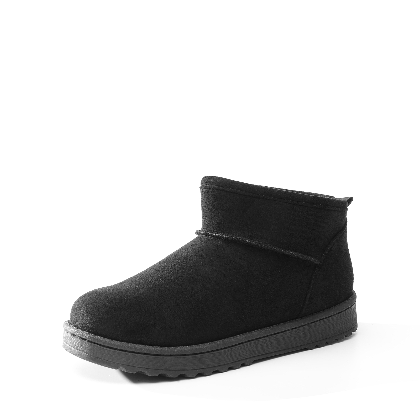 Women Winter Ankle Boots Faux Fur Lined Slip On Snow Boots Round Toe Size 6-11