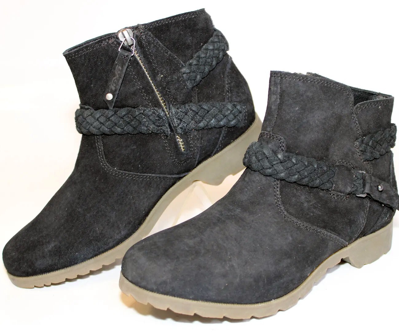 TEVA NEW Womens 6 37 Delavina Black Suede Booties Ankle Boots 1008601