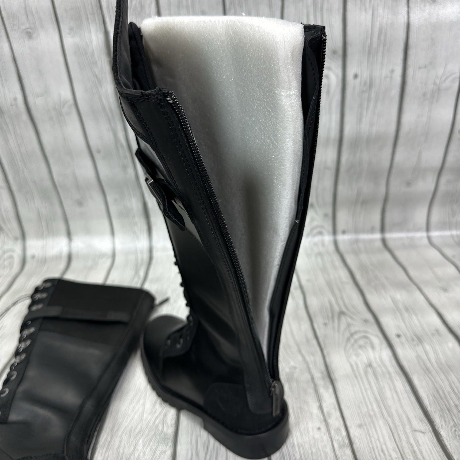 Harley Davidson Bradner Lace Womens Size 5.5 Black Leather Motorcycle Boots