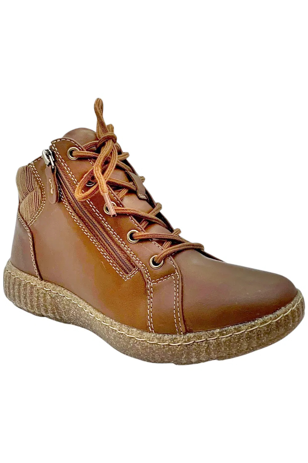 Clarks Collection Leather Lace-Up Boots Caroline Park Tan